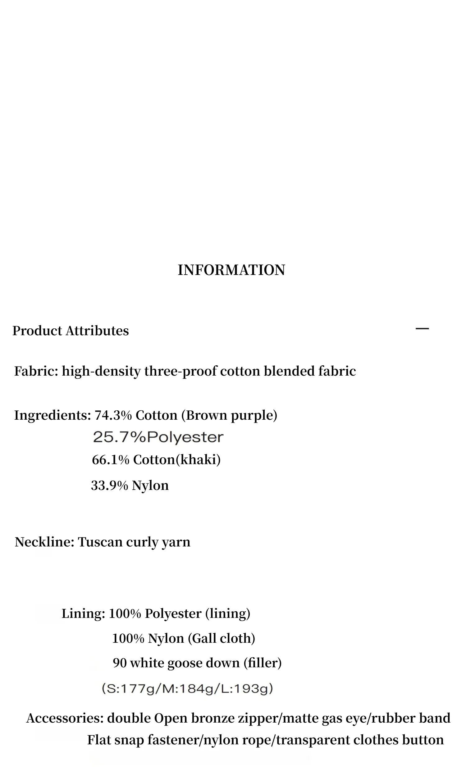 "Modern Introduction" Detachable Toka Fur Collar Fur Coat Silhouette 90 Goose down Parka Winter