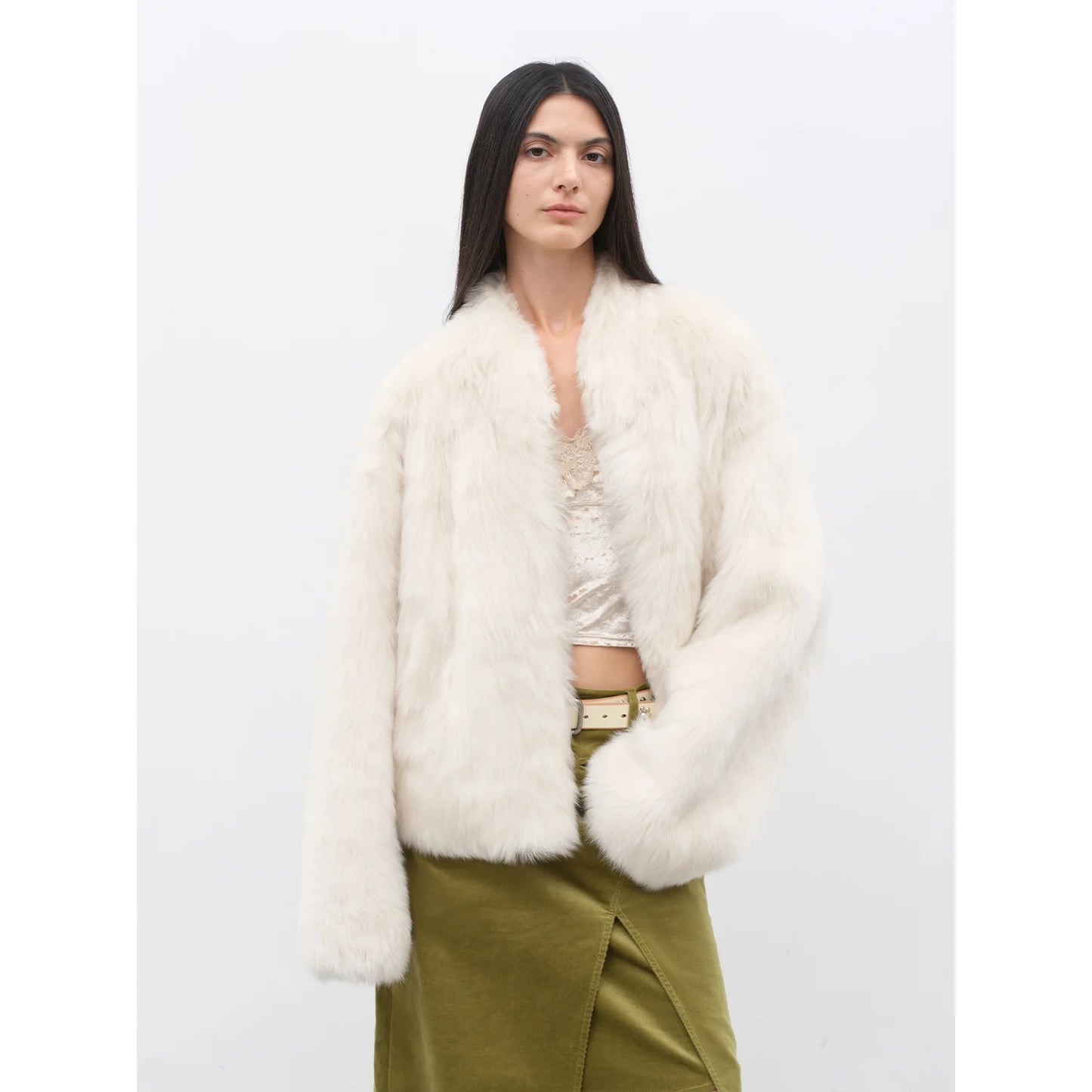 Practical Wearism Casual Urban Drop Shoulder Stand Collar Tuscan Sheepskin