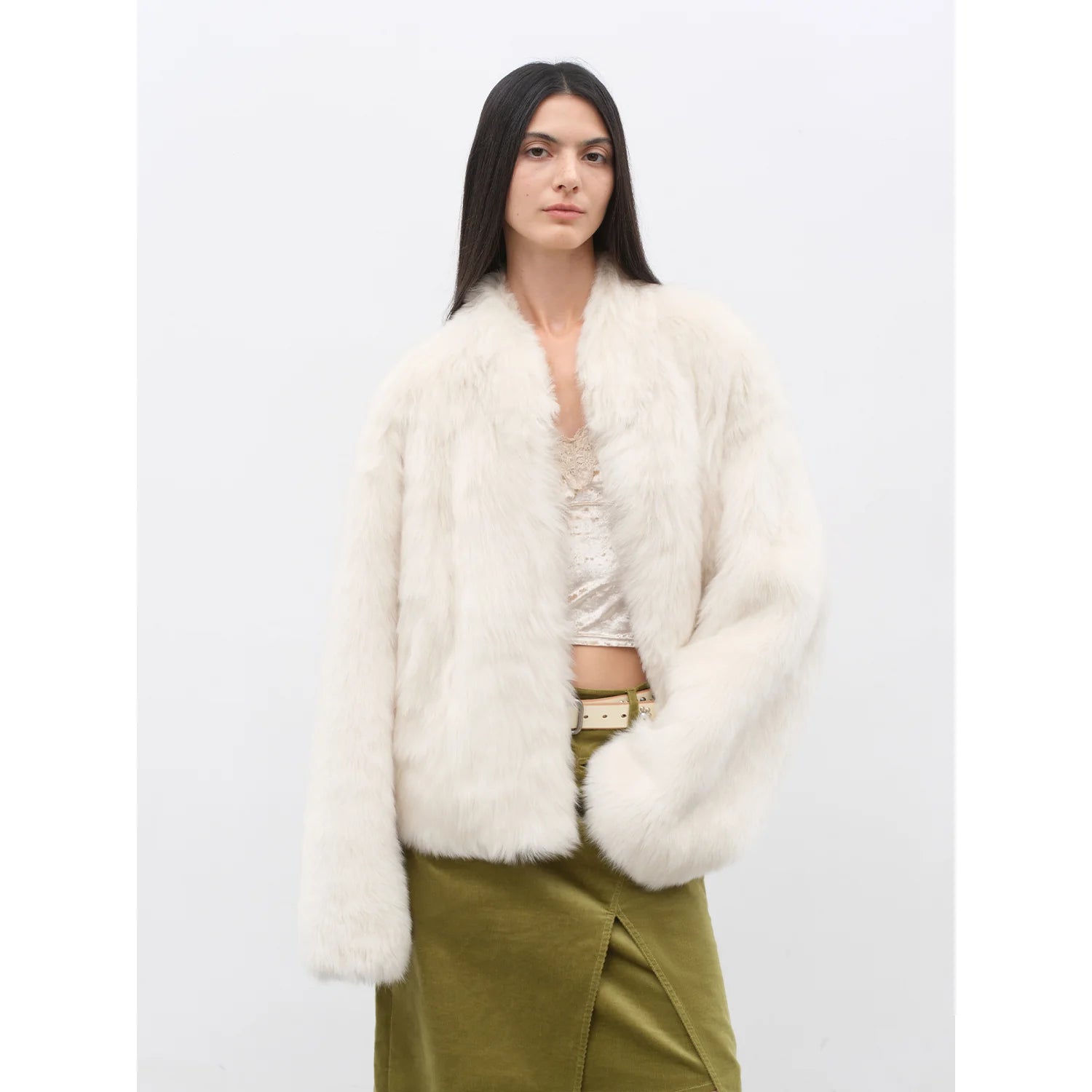 Practical Wearism Casual Urban Drop Shoulder Stand Collar Tuscan Sheepskin