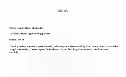 "Korean Drama Ace" Merino Mid-Length Sheepskin Coat