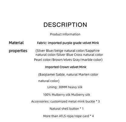 Louvre Mink V-Neck Jacket