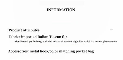 "Winter Love Island"Tuscan Fur One-Piece Coat Women'S Long Hanging Collar Straight Fur Coat