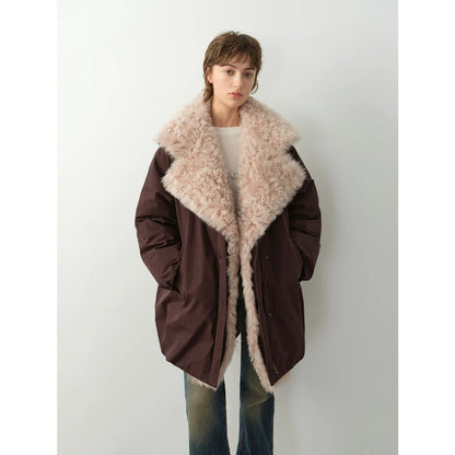 "Modern Introduction" Detachable Toka Fur Collar Fur Coat Silhouette 90 Goose down Parka Winter