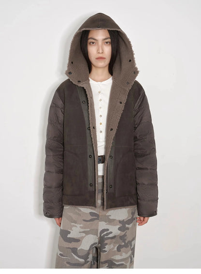 "Winter Institute" Windproof and Warm Drop Shoulder Large Version Long Hooded Detachable Liner Parka
