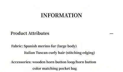 "Modern Weekend" Drop Shoulder Hooded Merino Wool Sheepskin Fur Coat Winter