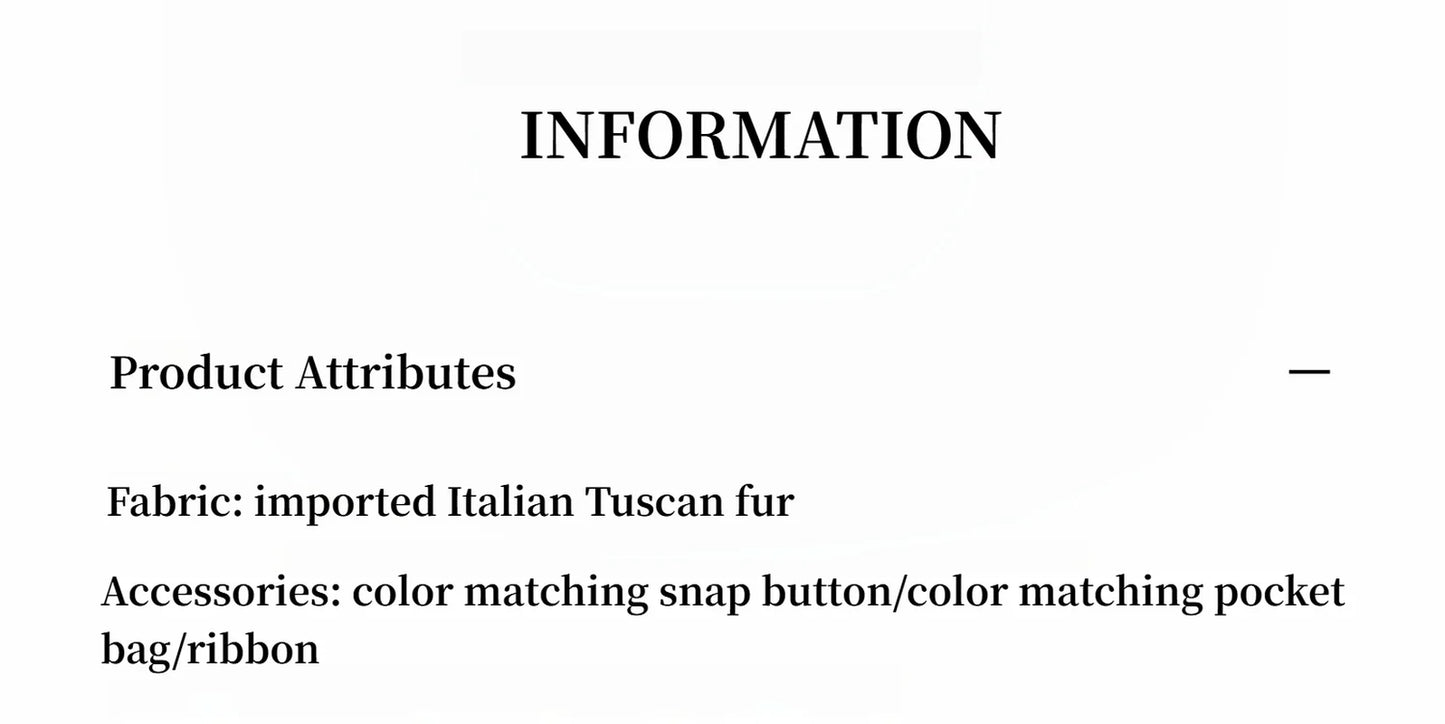 "Darcy Manor" Imported Tuscan Straight Wool Sheepskin Sweetheart Collar Short Fur Coat