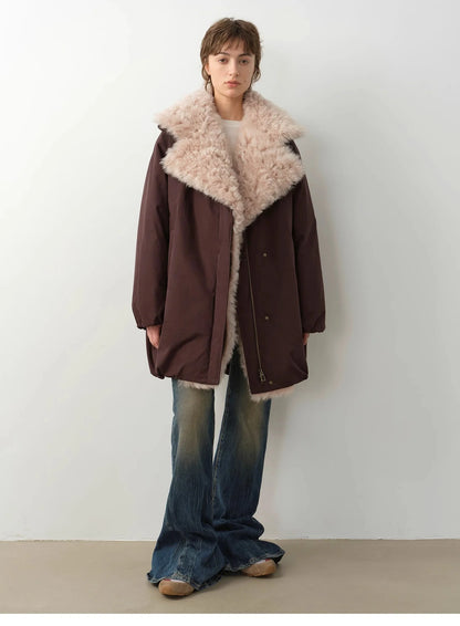 "Modern Introduction" Detachable Toka Fur Collar Fur Coat Silhouette 90 Goose down Parka Winter