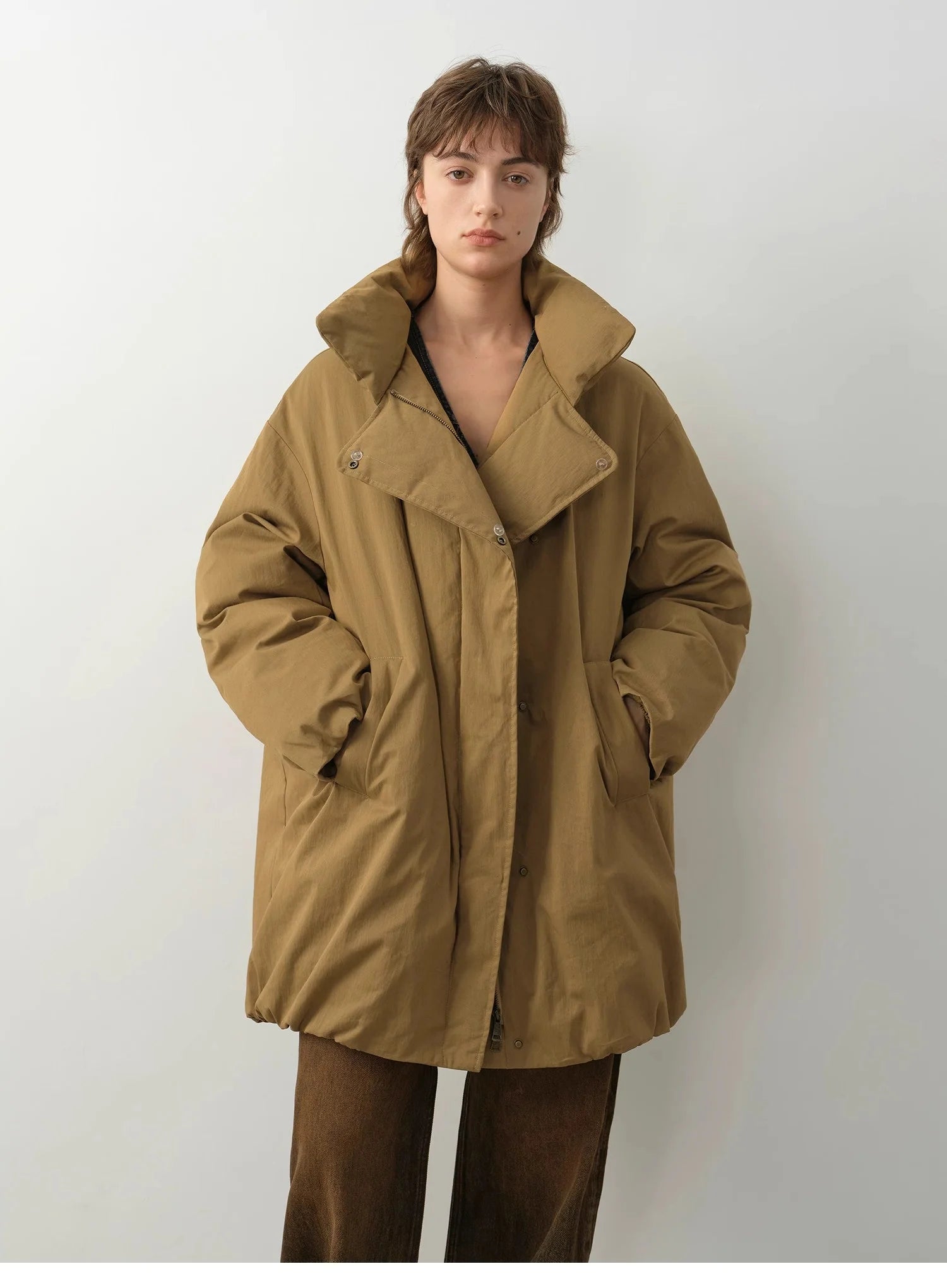 "Modern Introduction" Detachable Toka Fur Collar Fur Coat Silhouette 90 Goose down Parka Winter