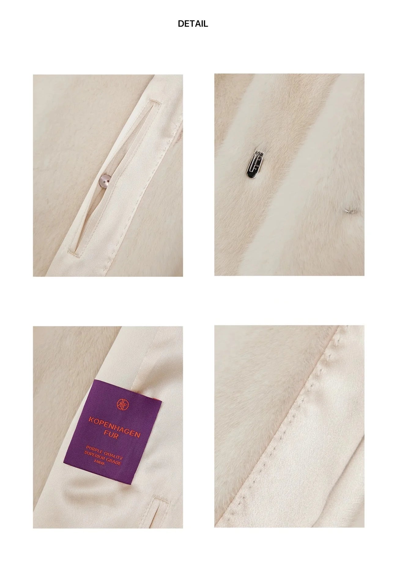 Louvre Mink V-Neck Jacket