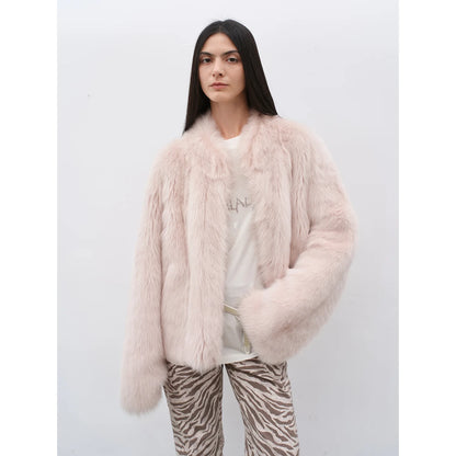 Practical Wearism Casual Urban Drop Shoulder Stand Collar Tuscan Sheepskin